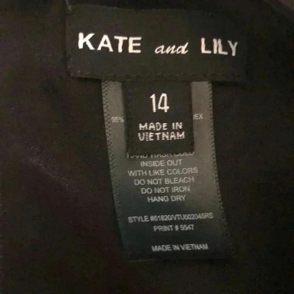 Kate and Lily dress plus size 14 metallic fabric design - Picture 4 of 10